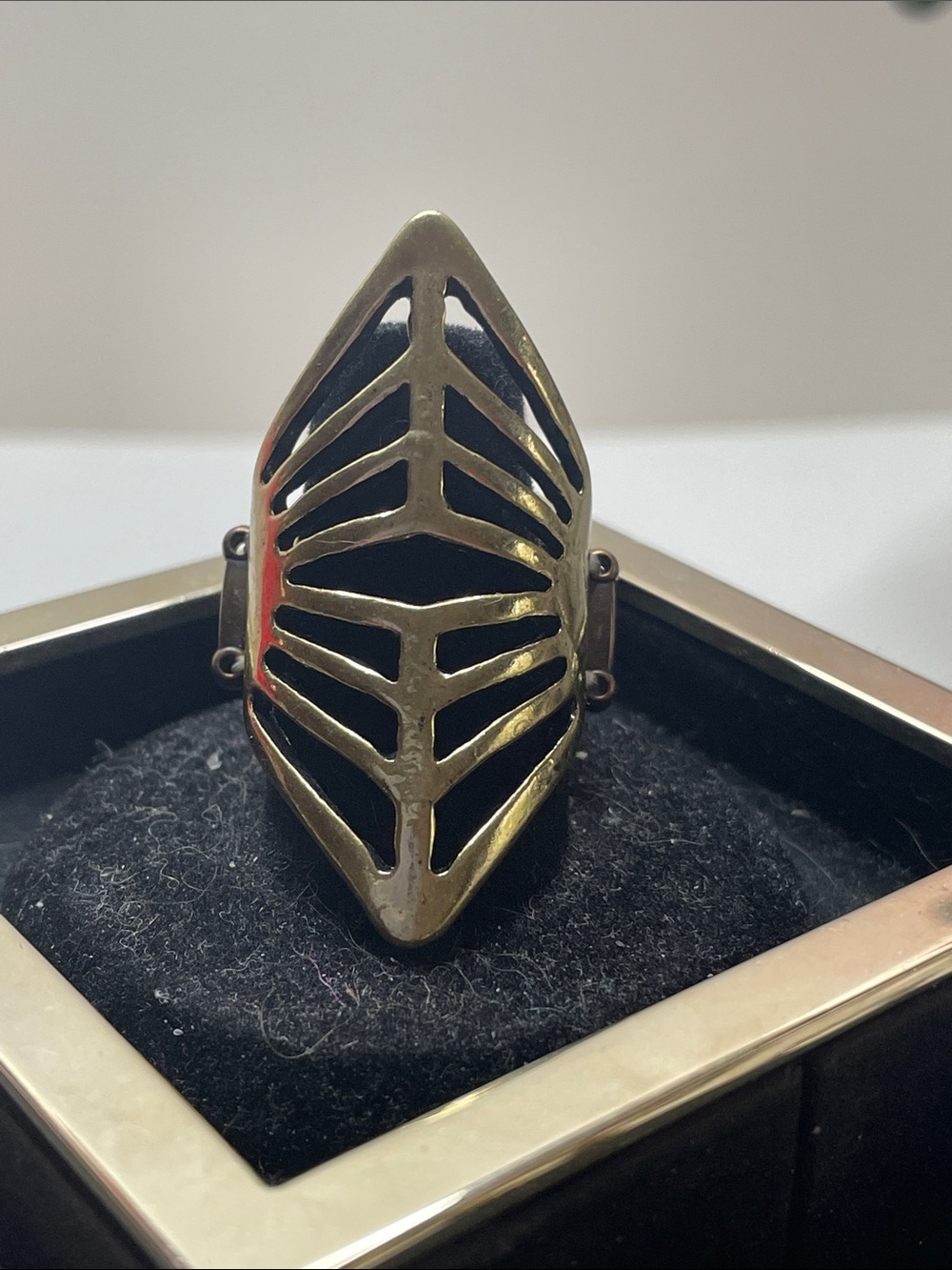 Gold-Tone Shield Ring - Women Jewelry